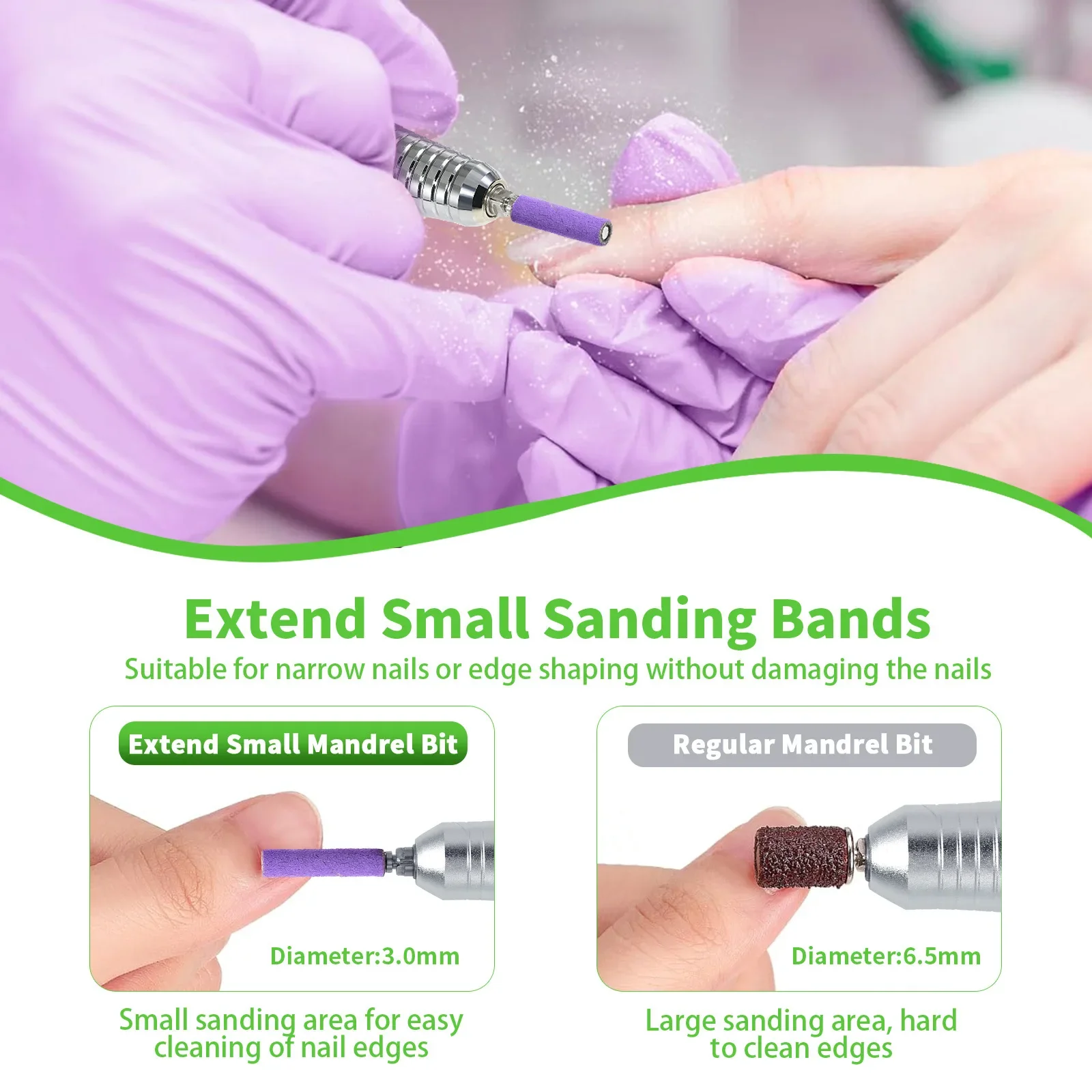 Удлиняющее песчаное кольцо для ногтей разных цветов маленькая металлическая