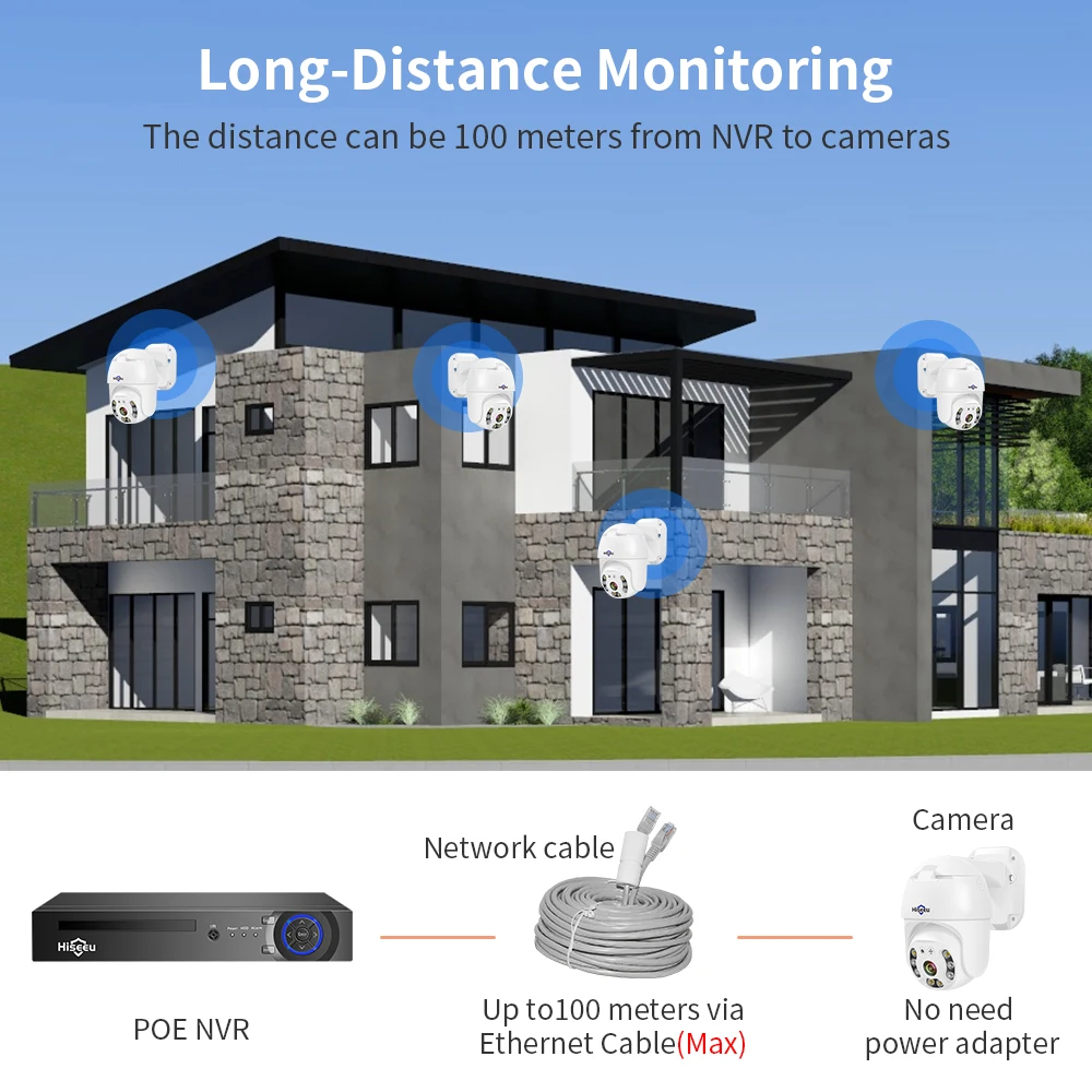 Скидка Камера видеонаблюдения Hiseeu POE IP PTZ 3 Мп 5 МП, комплект системы охранного видеонаблюдения с 2-сторонним аудио, 10 каналов, 4K NVR запись, ONVIF распозна...