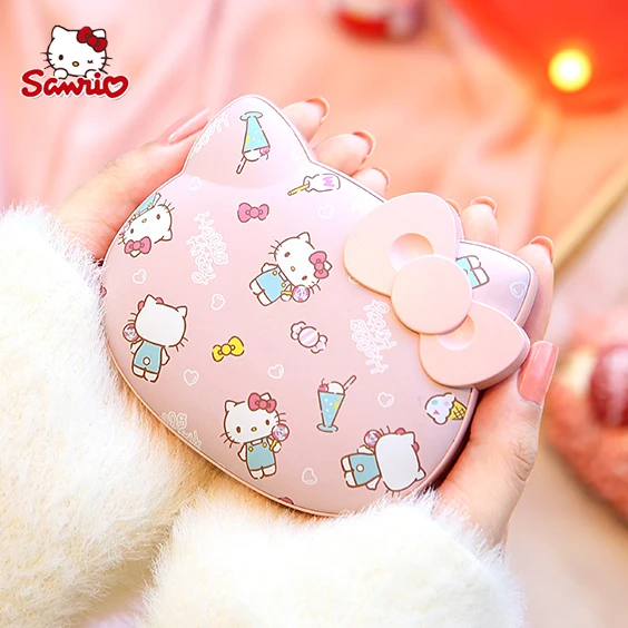 

5Inch Kawaii Sanrio Hello Kitty Genuine Cute Cute Warm Hand Treasure Dual Purpose Charging Treasure 10000 Ma Mobile Power Supply