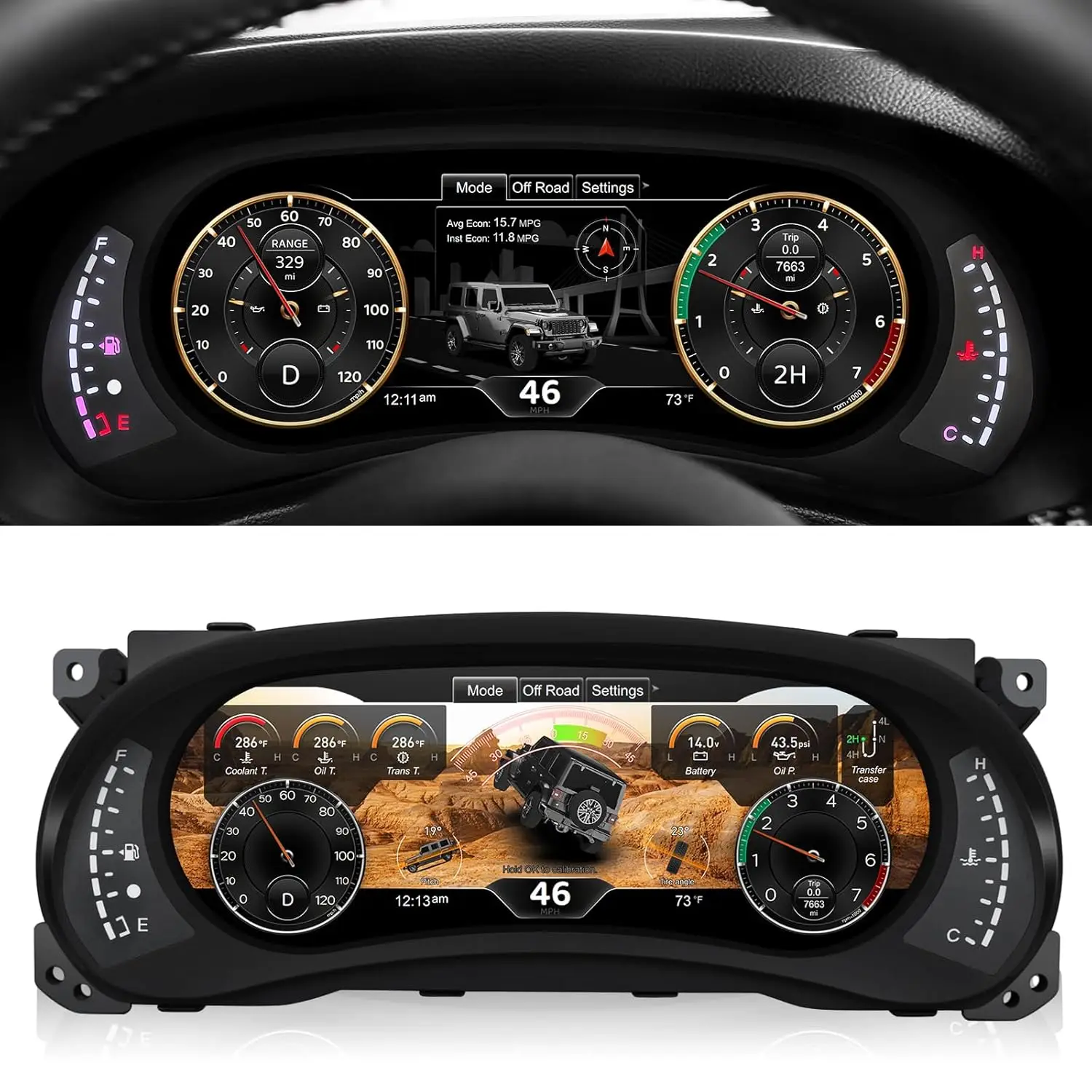 

Цифровой дисплей приборной панели для Jeep Wrangler JK 2011-2017, спидометр, 12,3-дюймовый HD-экран, 1920*720/2S, быстрый запуск/Plug&Play