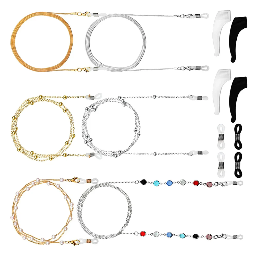 

Eyeglass Chain Beaded Reading Necklace Holder Lanyards Strap Eyeglasses Cord Holders Around Neck Anti Ch Glasses Lost