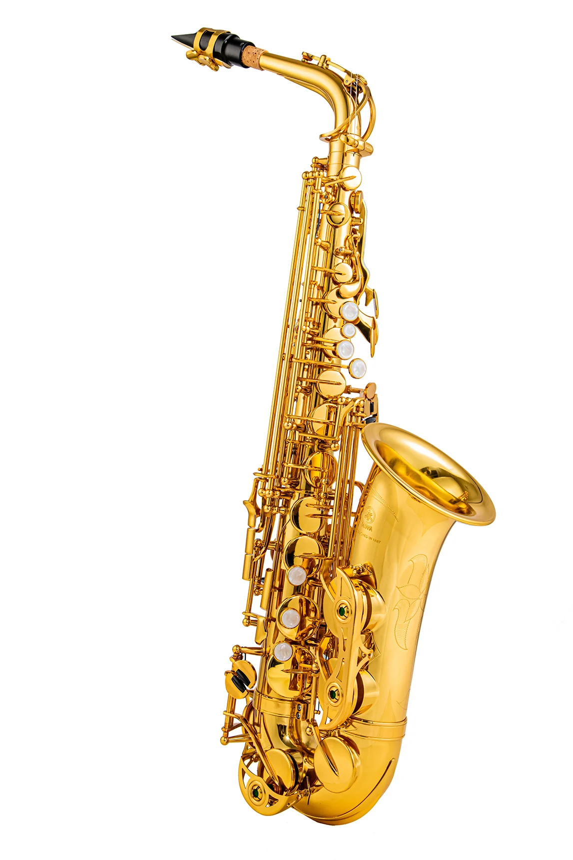 YAS-62 Student Eb Alto Saxophone Lacquer alto saxo best musical instrument High F# Gold Lacquer with 2-piece Bell