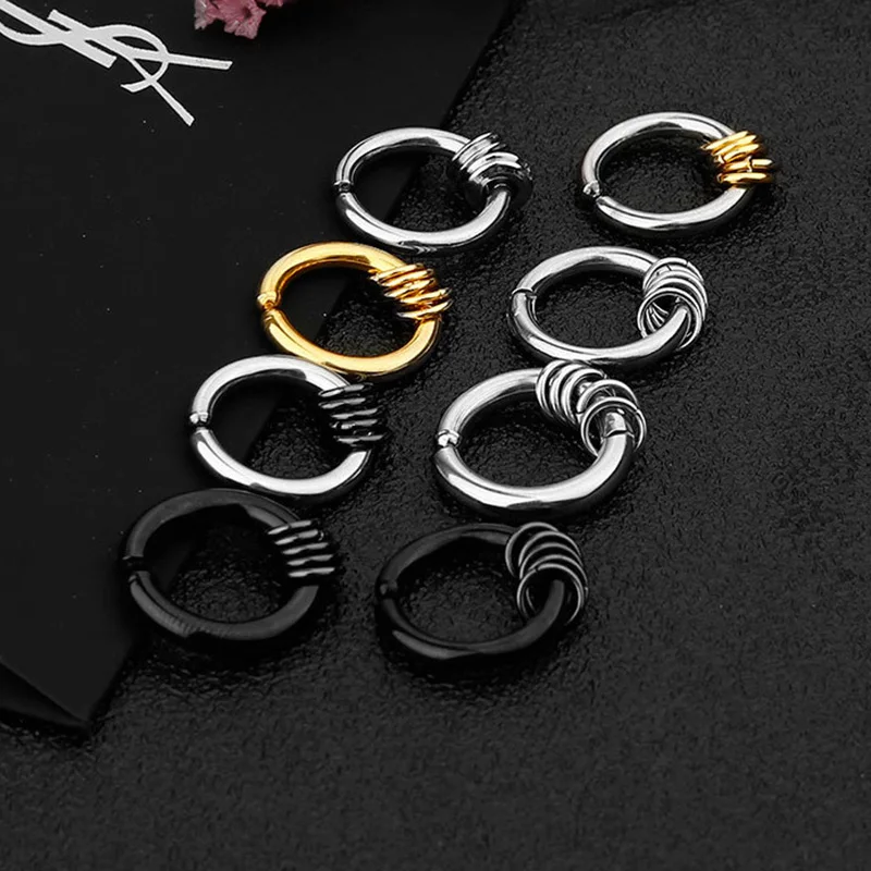 1pc Men Non Hole Clip Earrings Punk Popular Brincos Stealth Hook without Piercing Fashion Jewelry For Women Unisex - купить по