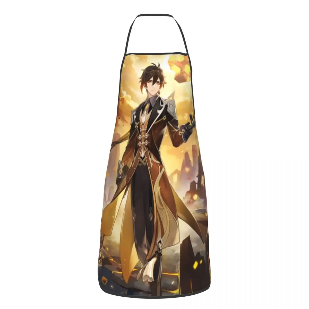 

Genshin Impact Zhongli Classic Polyester Apron Anime Game 52*72cm Kitchen Cuisine Bib Tablier Hotel Pinafores for Men Women Chef