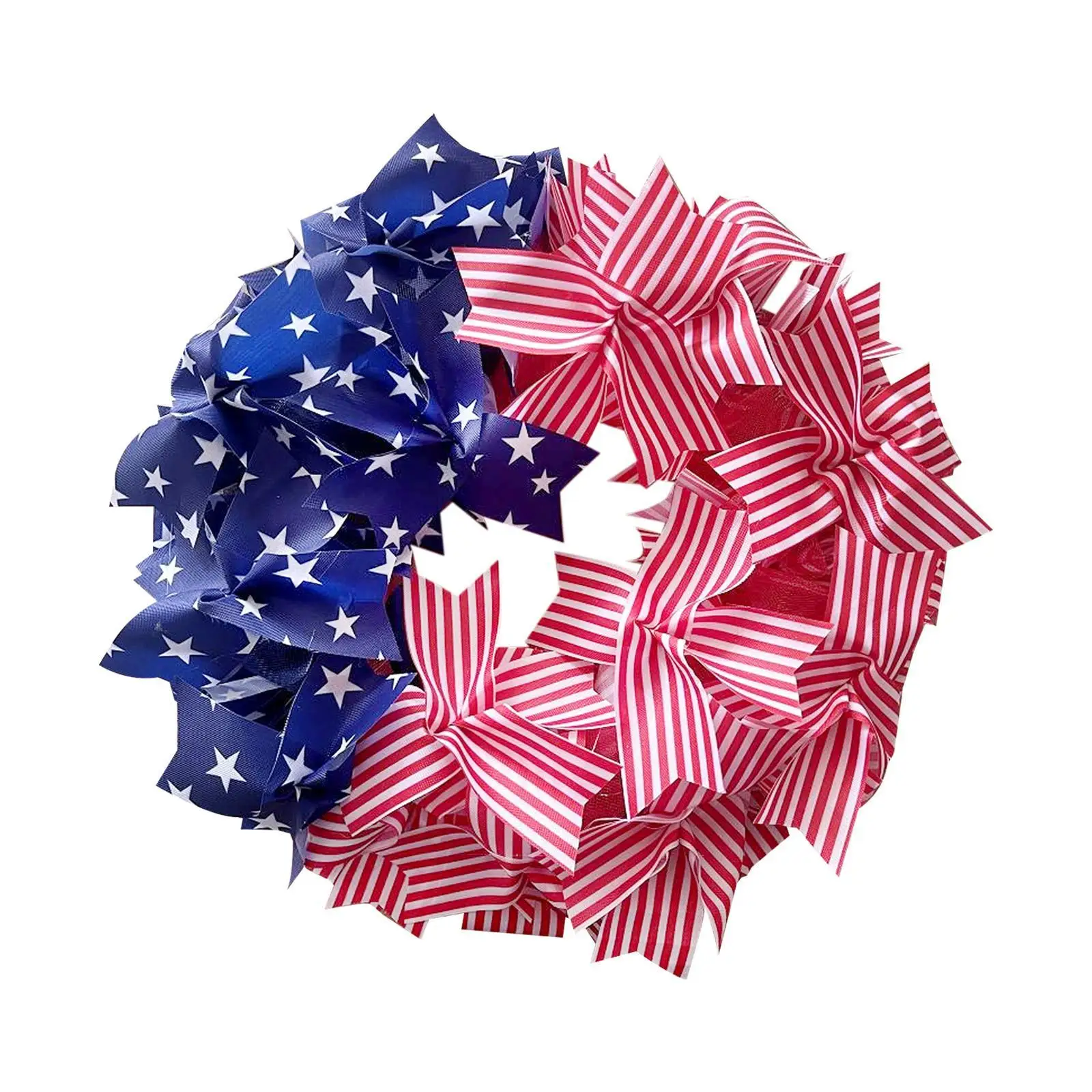 

American National Independence Day Wreath Door Hanging Home Cloth Decoration Holiday Window Props 30 Cm Cloth Daily Gift 12 Inch