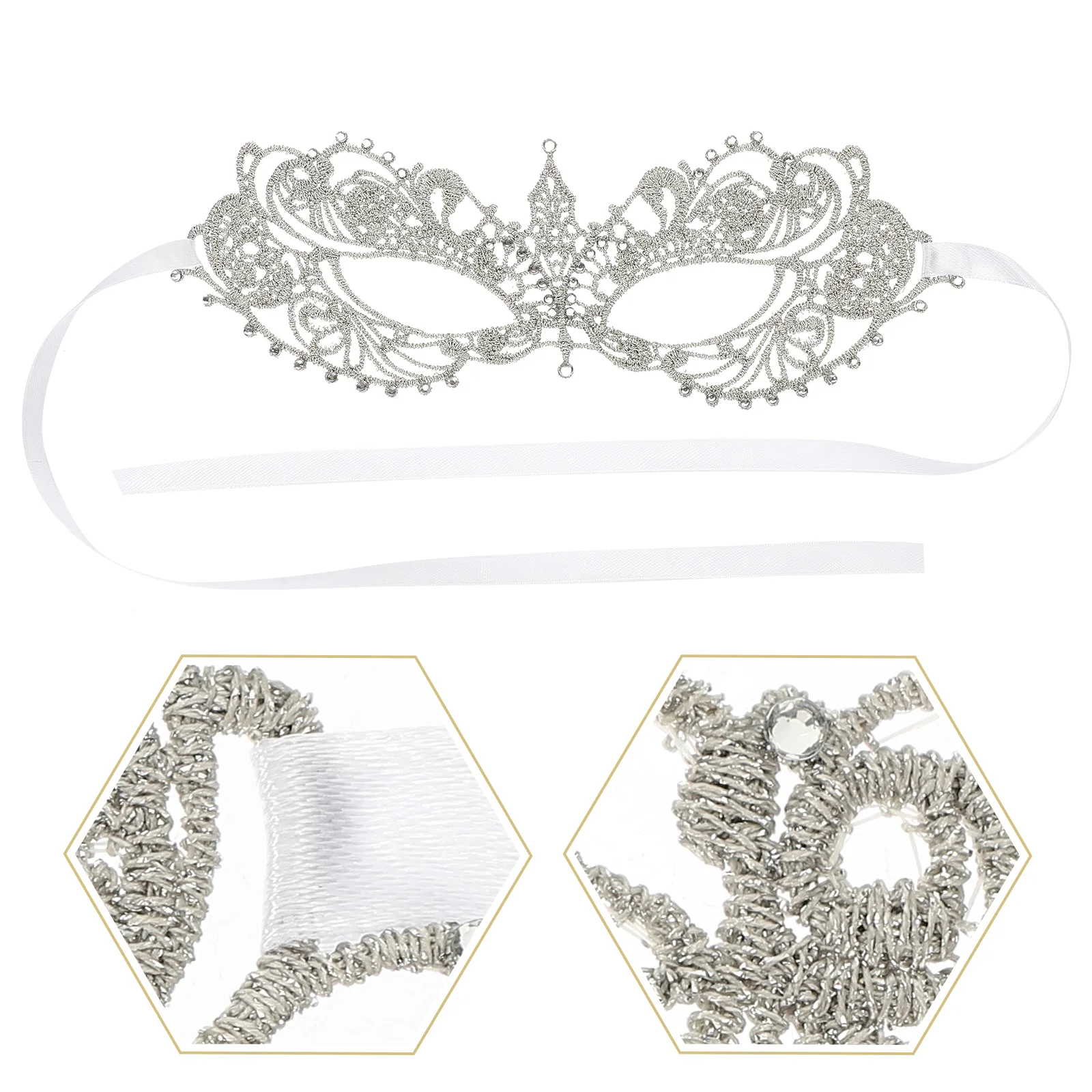 

Partymasquerade Forlace Costumevenetian Half Prom Eye Gras Mardi Faceadults Dancing Adult Play Role Cover Accessory Silver