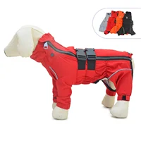 ATUBAN Waterproof Jacket, Lightweight Reflective Safety Dog Raincoat Windproof Snow-Proof Dog Vest for Small Medium Large