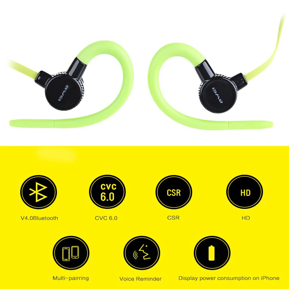 A620BL магнитные наушники с зелеными ушами спортивные bluetooth-наушники шумоизоляция