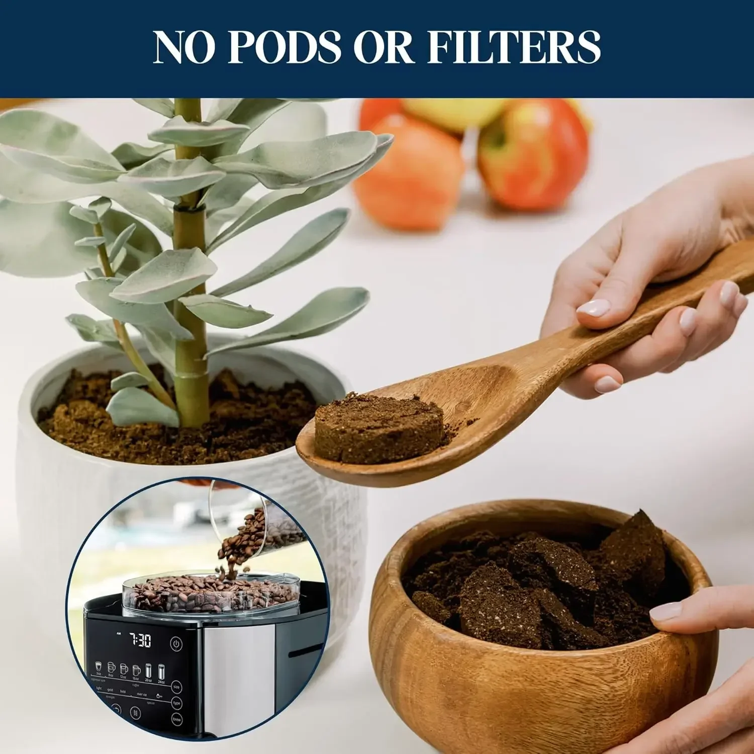 Капельная кофеварка TrueBrew встроенная кофемолка одинарная подача от 8 до 24 унций