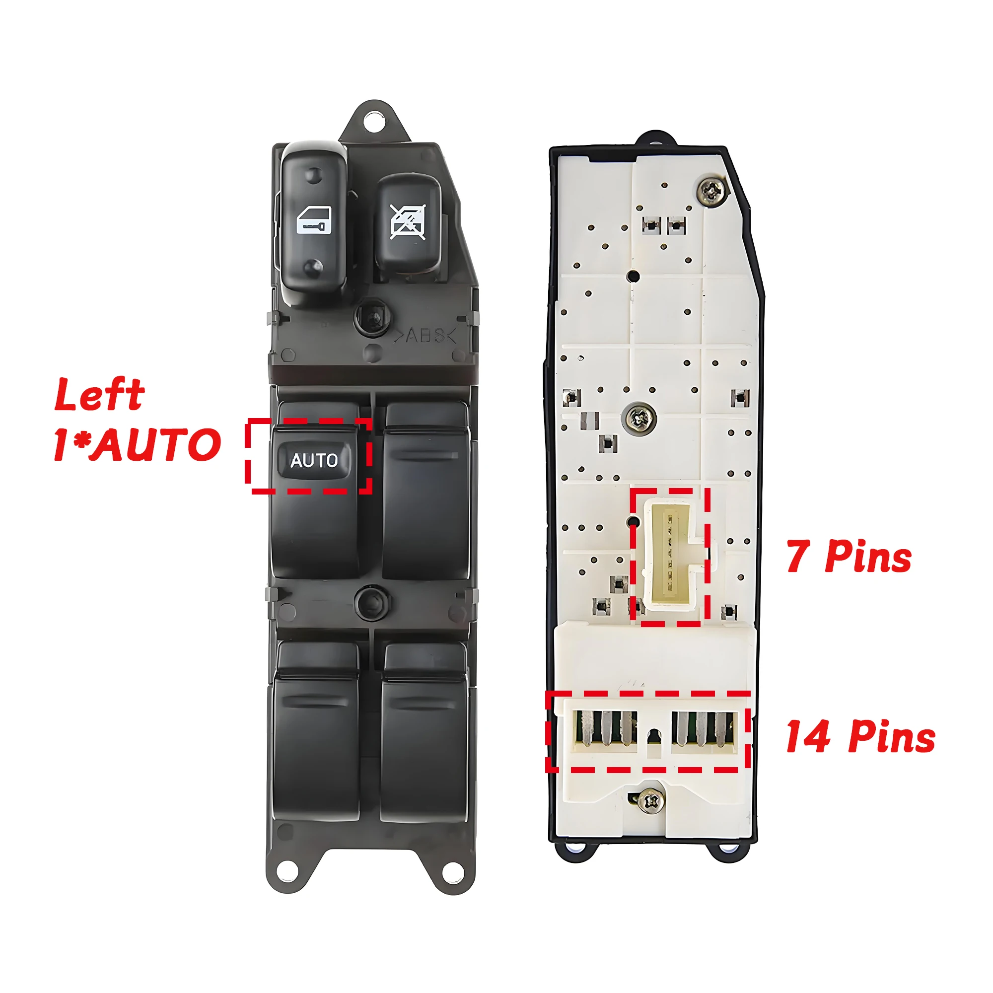 

84820-60120 правый передний электрический переключатель стеклоподъемника для Toyota Land Cruiser 100 серии 1998, 1999, 2000, 2001, 2002,