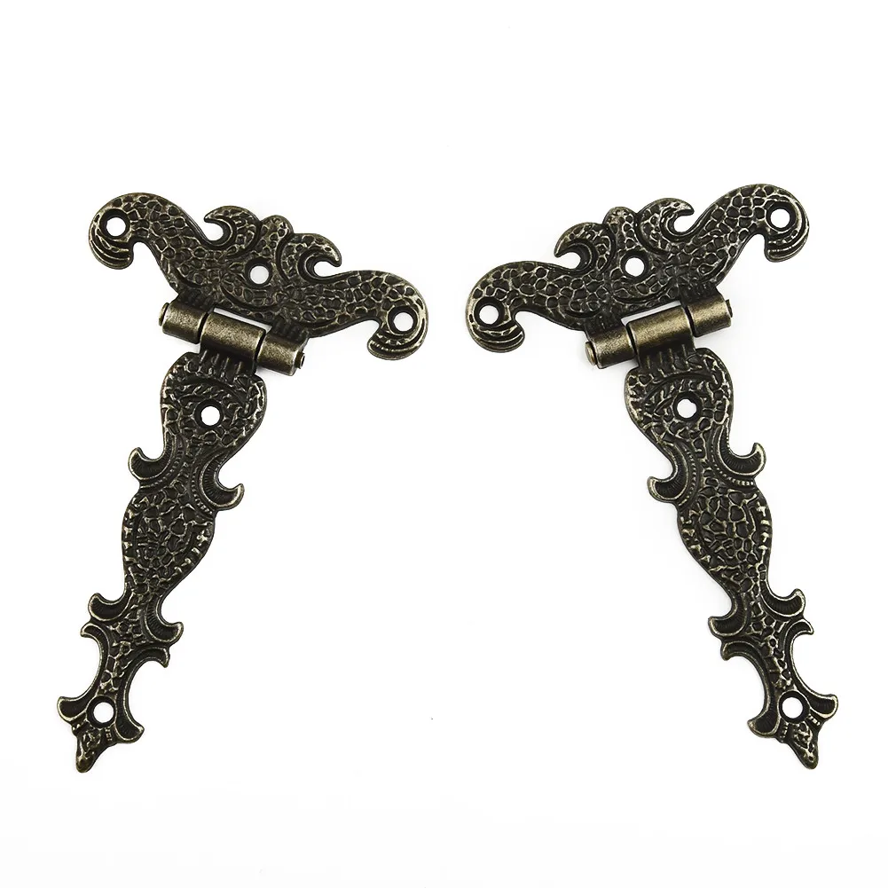 

2pcs Retro Bronze Zinc Alloy Butt Hinges Antique Wooden Box Decorative Hinge Home Hardware Door Cabinet Retro Hinge