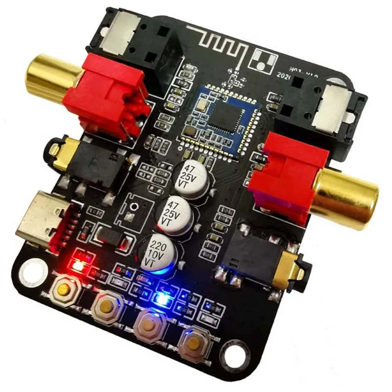 

HOT-5V Bluetooth 5,0 приемник передатчик преобразователь волоконный коаксиальный стерео Выход 24Bit-192K аудио Плата усилителя