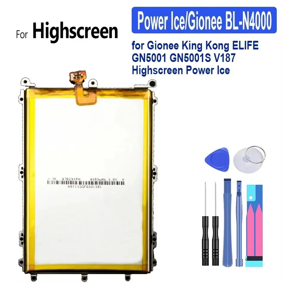 Аккумулятор мобильного телефона BL-N4000 для Gionee King Kong ELIFE GN5001 GN5001S V187 Highscreen Power Ice 4000