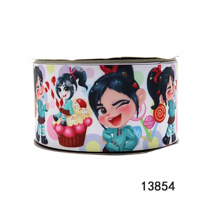

Корсажная лента с рисунком из мультфильма Disney, 38 мм, 10 ярдов для бантов «сделай сам», праздничное украшение ручной работы