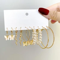 woman girls round acetate earring sets fashion lady drop stud earrings trendy jewerly geometric resin earrings