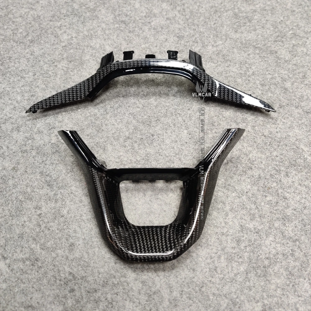 Фото Накладка на руль из углеродного волокна VLMCAR для Seat Cupra Ateca MK4 2023, с веслами, частный заказ Leon Cupra №3