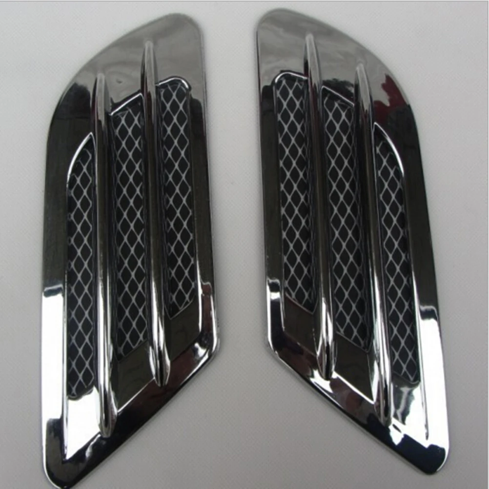 

High Quality 2Pcs/Set Car Side Air Flow Vent for Fender Hole Cover Intake Grille Duct Decoration ABS Plastic Sticker