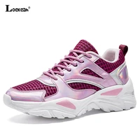 unisex breathable lace up jogging sport shoe men women durable non slip fashion running shoe comfortable casual sneaker footwear