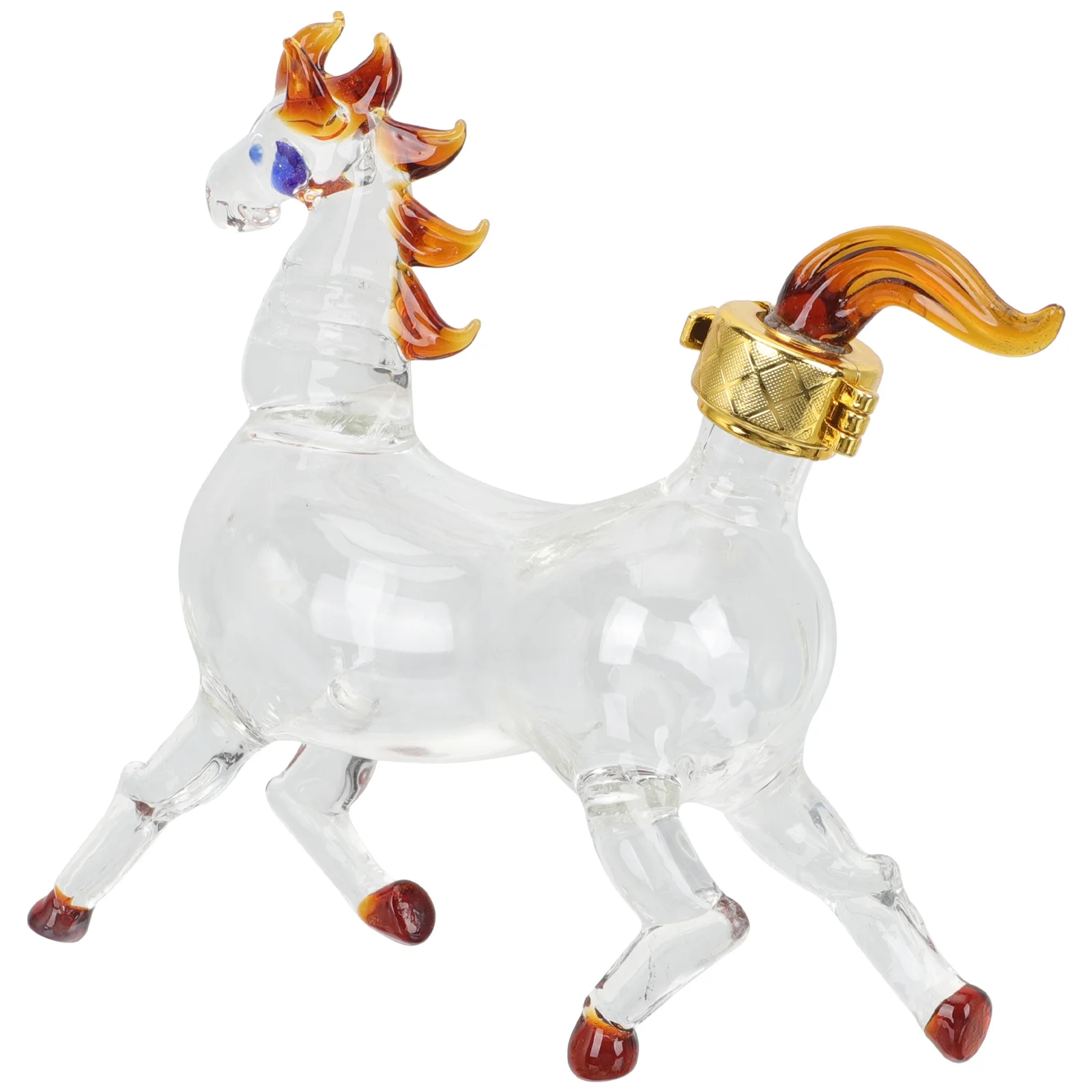 

Decanter Horse Bottle Whiskey Drinking Flower Single Rum Bottles Empty Blown Hand Zodiac Bourbon Vase Drink Glassware Decanters