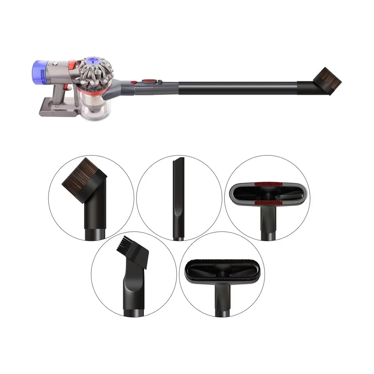 Комплект аксессуаров для пылесоса Dyson V15 V12 V11 V10 V7 V8 с гибким удлинительным шлангом