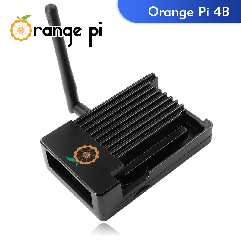 Orange Pi 4B + металлический корпус блок питания один компьютер RK3399 NPU SPR2801S работает на