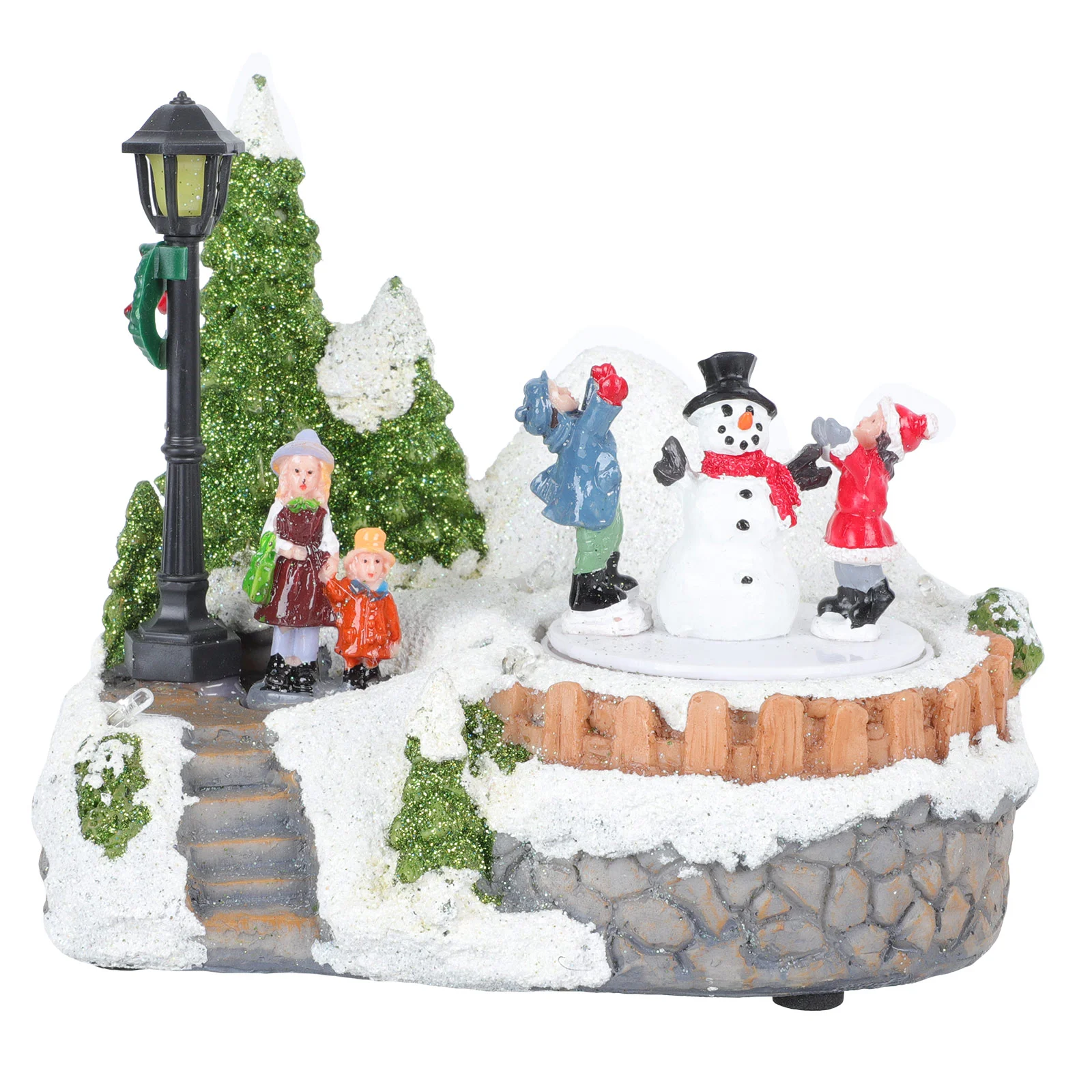

1Pc Christmas Decor Luminous Small House Adorn Colorful Resin Ornament
