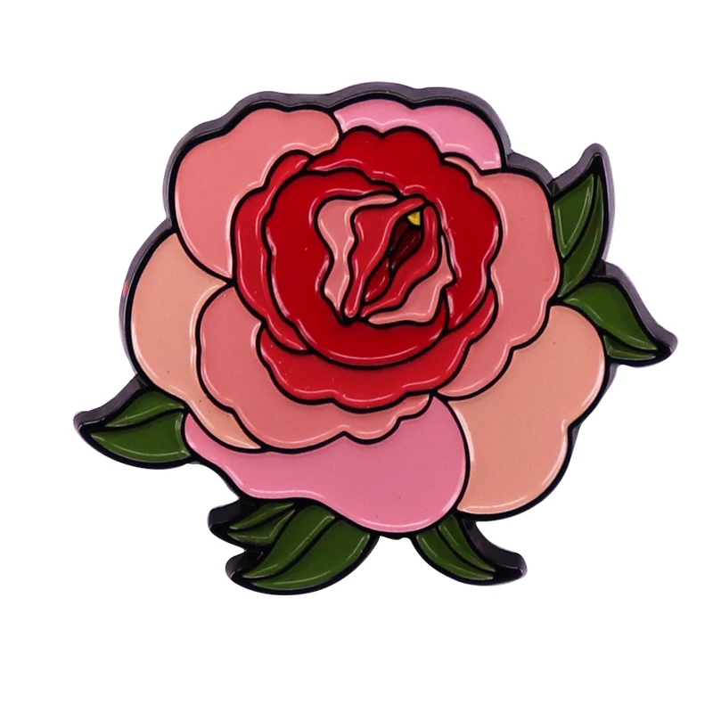 

B1477 Pretty Flower Badge Red Rose Enamel Pins Metal Fashion Brooches Valentine's gift For Girlfriend Backpack Lapel Hat Jewelry