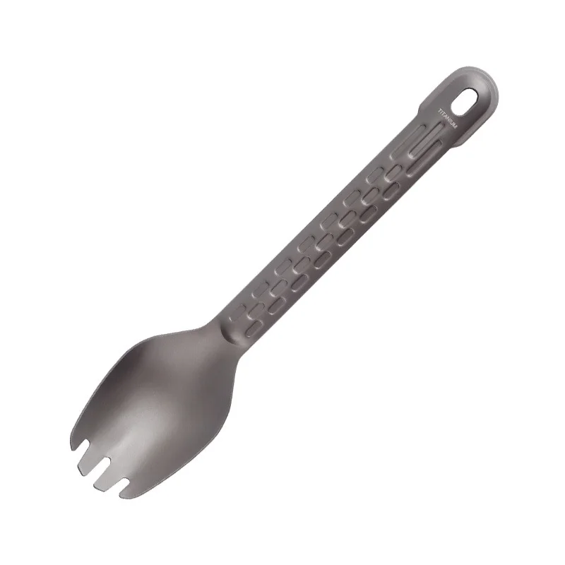

1Pc Portable Ultralight Titanium Tableware Long Handle Spoon Fork Outdoor Camping EDC Environmental Outdoor Picnic Accessories