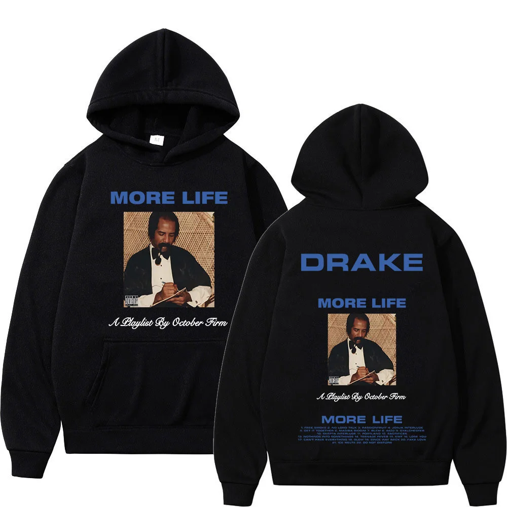 

Rapper Drake Hoodie Music Album More Life Graphic Hoodies Men's Women Gothic Hip Hop Hooded Sweatshirts Streetwear