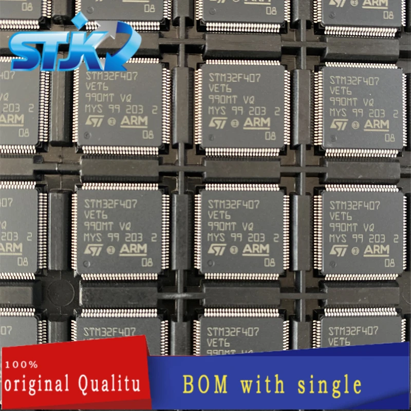 

1PCS STM32F407VET6 packaged LQFP100 integrated circuit (IC) embedded micro-controller brand new original stock