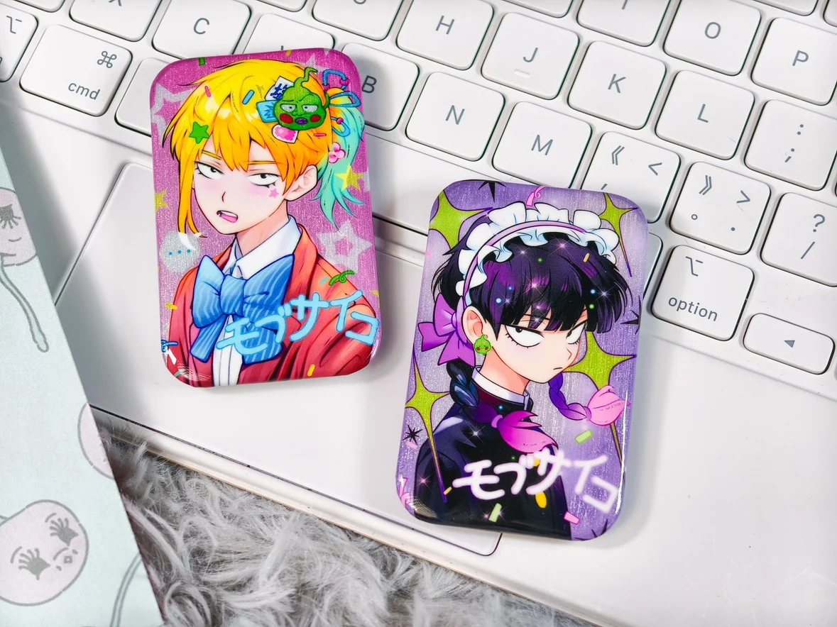 Аниме Mobu Saiko Hyaku Mob психоделик 100 Kageyama Shigeo Reigen Arataka Косплей жестяная брошь