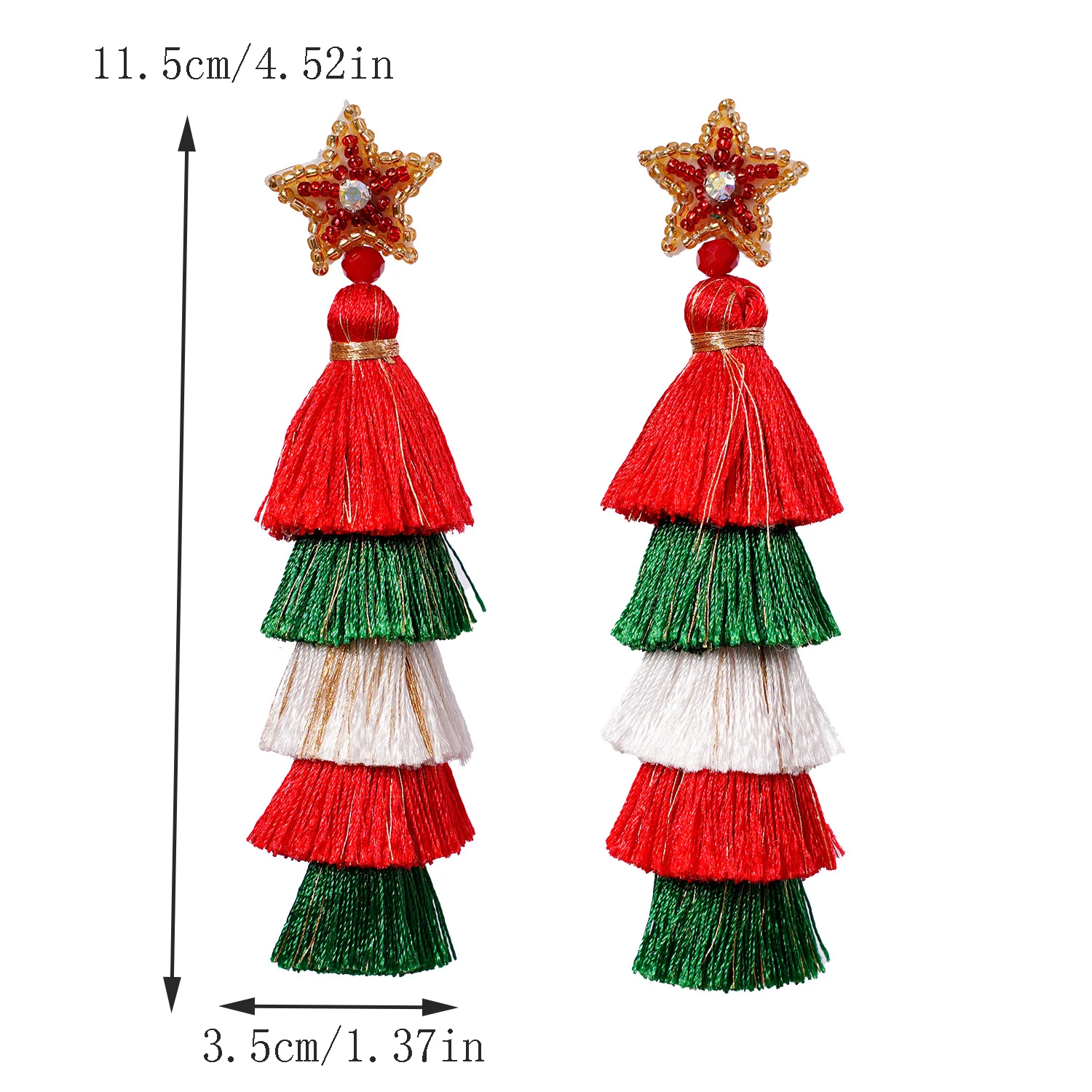 Vedawas Boho Стиль Рождественские Серьги-каффы Ручной Работы Из Бисера Элегантные