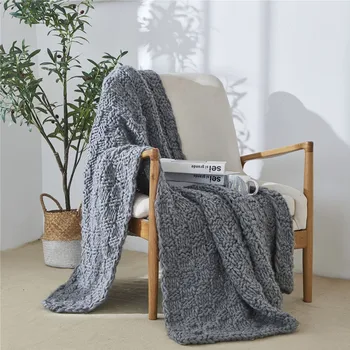 GY7554 Gyrohome 1PC Multi-purpose Microfiber Soft Blanket Sofa Decorative Slipcover Stitching Rug Carpet Home&Living