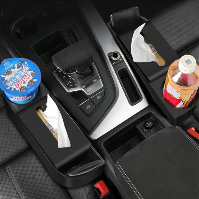 

3 In 1 Car Seat Gap Storage Box Multifunctional Gap Storage Box Universal Storage Of Sundries Car Storage Box Car Accessories