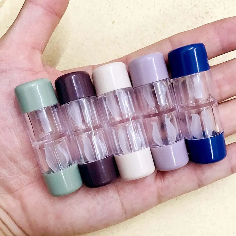 

Sealed Cute Transparent Candy Color Mini Portable Storage Eye Care Contact Lens Container Contact Lens Case Lenses Box