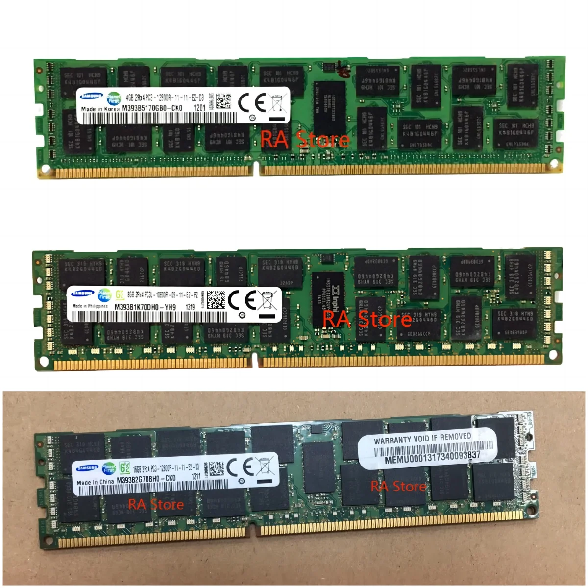 Original DDR3 4GB 8GB 16GB Server Memory 1333 1600MHz ECC REG PC3-10600R 12800R Register RIMM RAM for X58 X79 motherboard