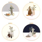 Наборы для вышивки для начинающих узоры и инструкции для взрослых Цветочная серия полный набор для вышивки крестиком (светильник-серый)