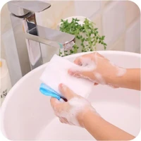 double layer manual soap foaming net bubbler soap net bubbling net foaming net cleansing bath soap bag silicone body brush