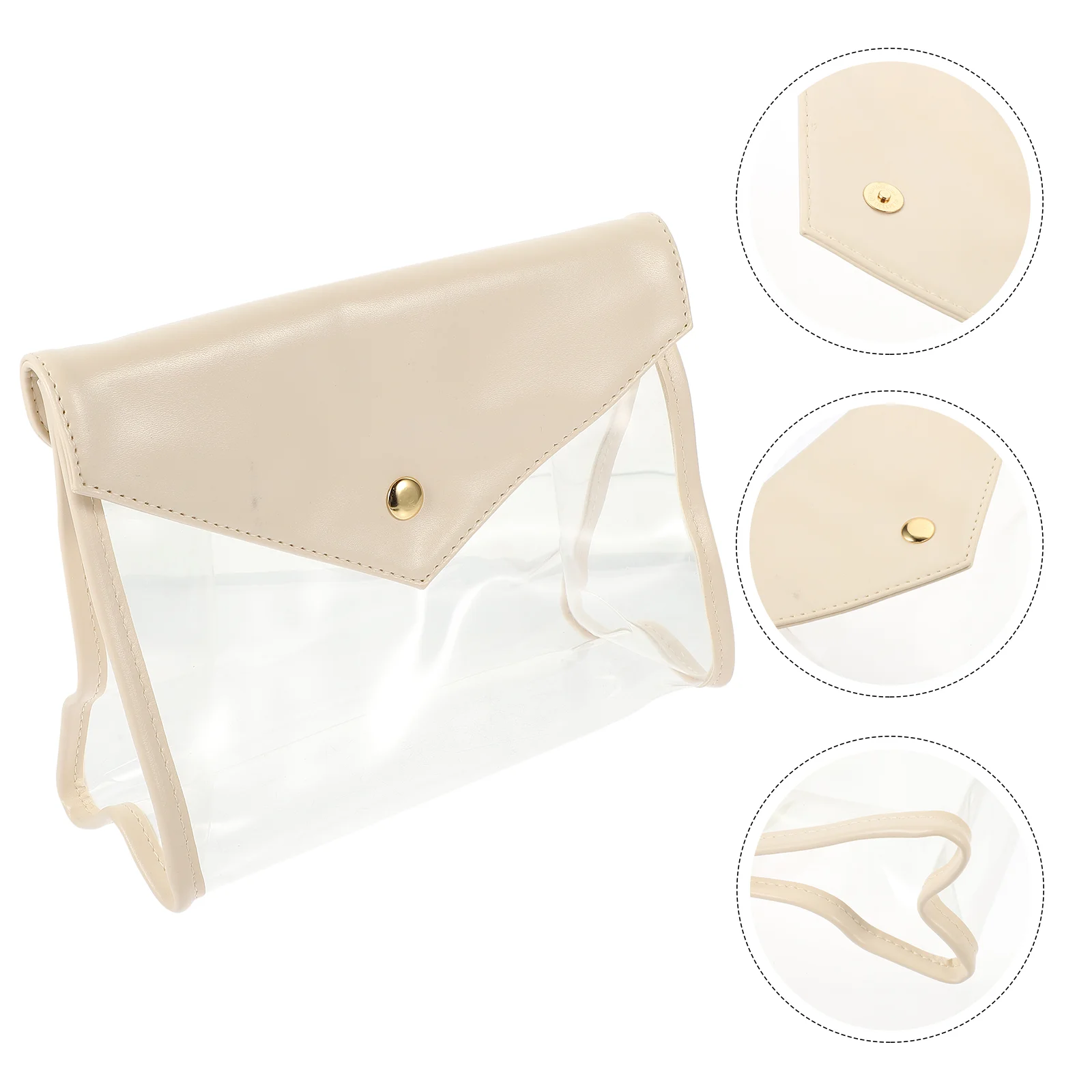 

Clear Toiletry Bag Waterproof Makeup Bags Zipper Wash Bag Transparent Carry for Travel Storage Holder Vacation Bathroom