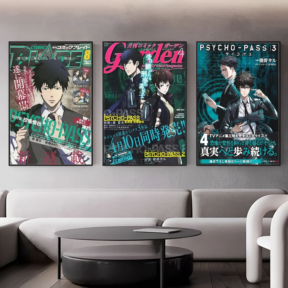 Настенные стикеры аниме PSYCHO-PASS клейкие причудливые наклейки для гостиной бара