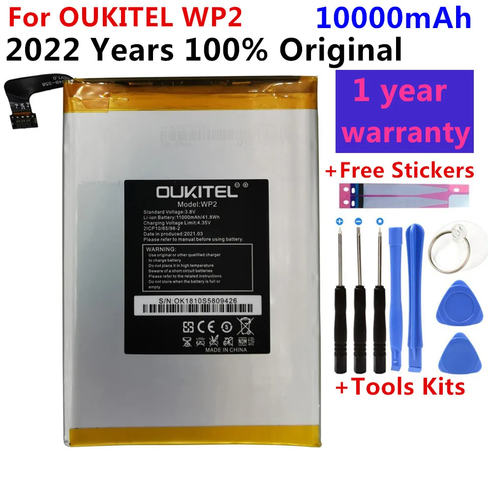 100% Оригинальный аккумулятор для OUKITEL WP2 батарея 10000 мАч длительное время ожидания