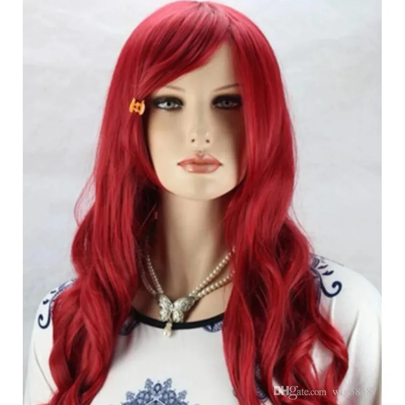 Горячие темно-красные вьющиеся волнистые Фотообои