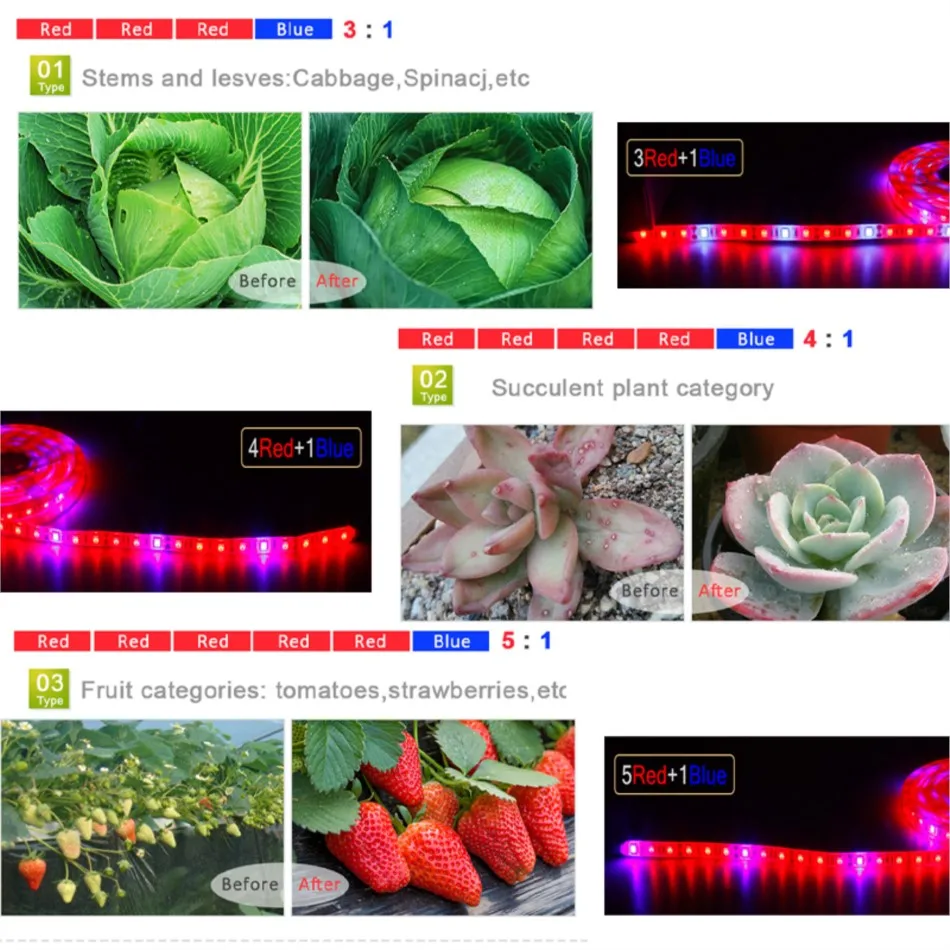 Гибкая лента для регулировки роста растений 12 В 5 А