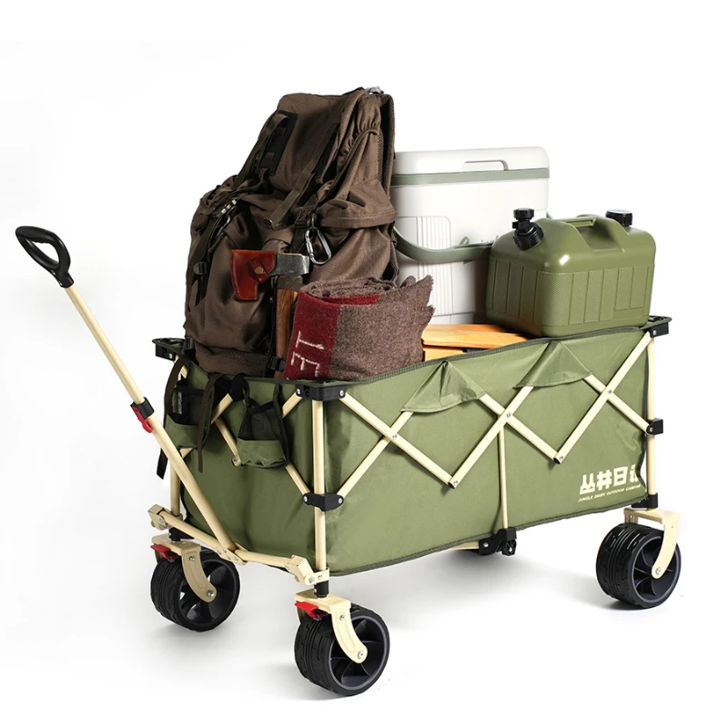 

Outdoor camping car children's cart camp folding trolley portable trailer