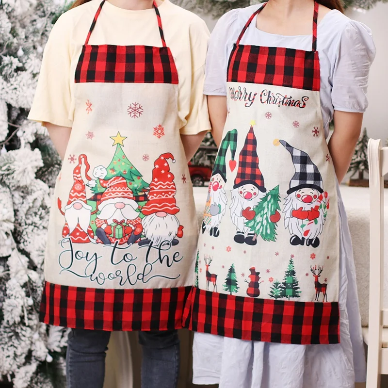 

Фартуки на Рождество-с карманами водонепроницаемые, регулируемый Фартук для Счастливого Рождества