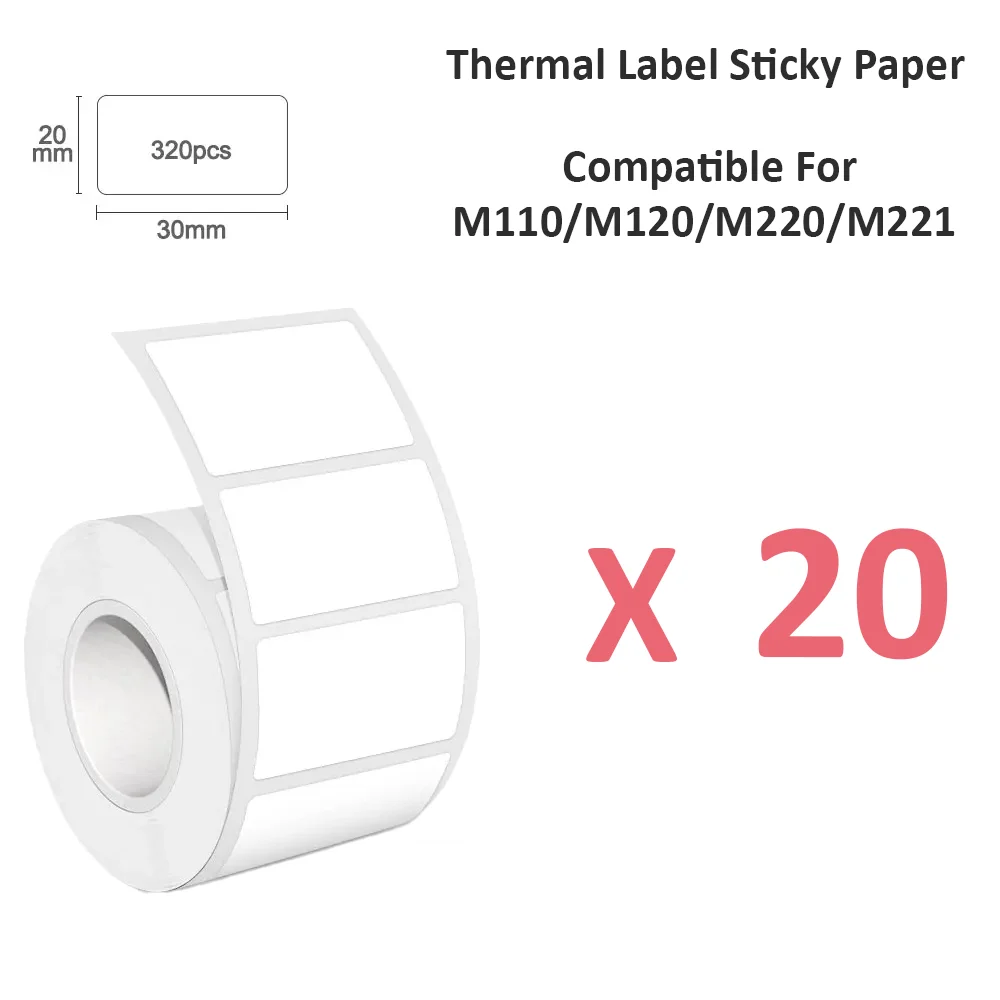 

Термоэтикетки Phomemo 30x20 мм