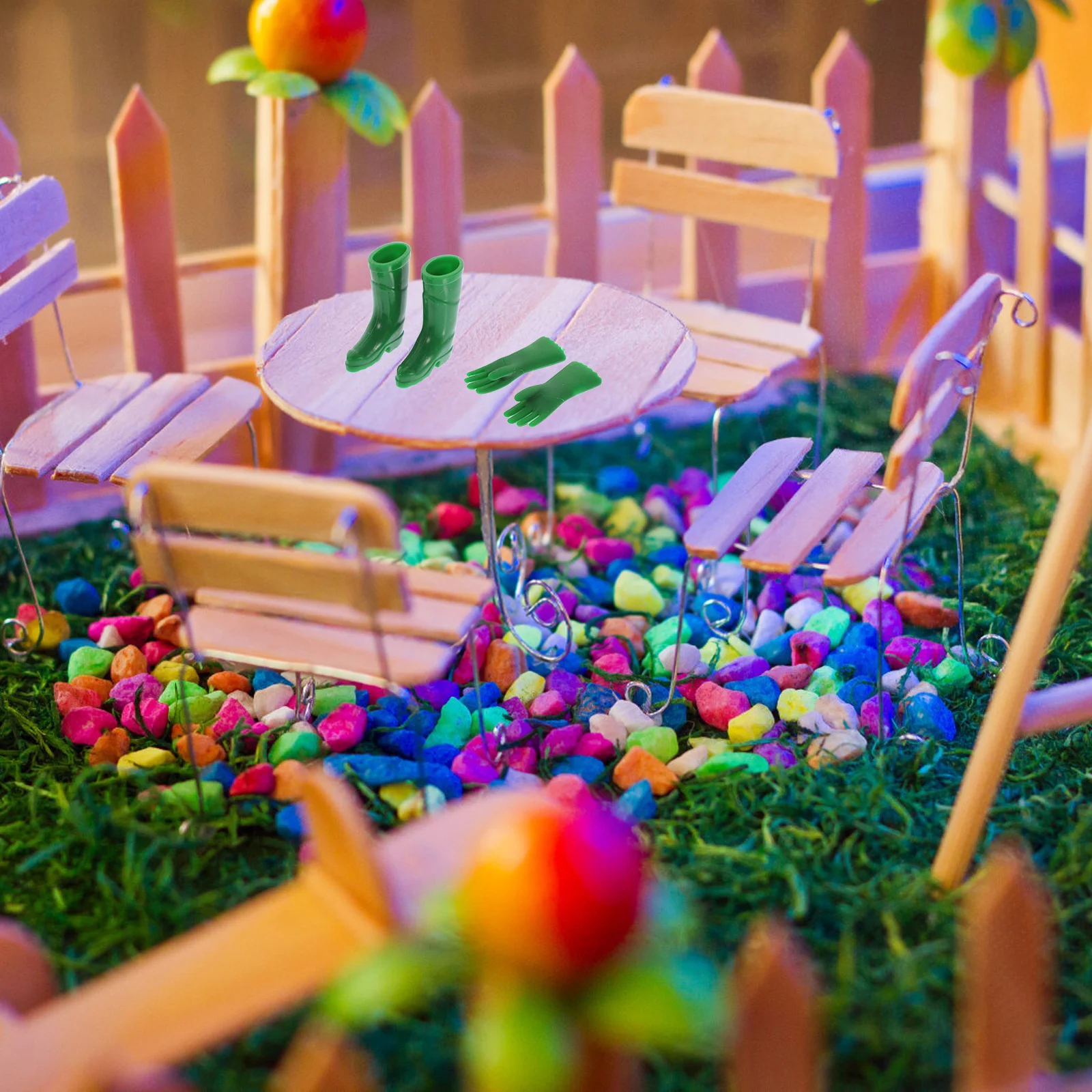 Мини-дождевые сапоги перчатки обувь дождевики для фигурного дома и украшения