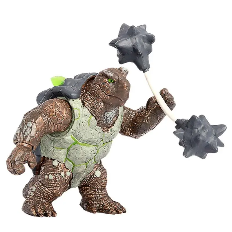 

Action Figure Turtles Anime Turtle Model Hands Can Move Toys For Children Simulation Model Holding Hammer Turtle Cognitive Toy