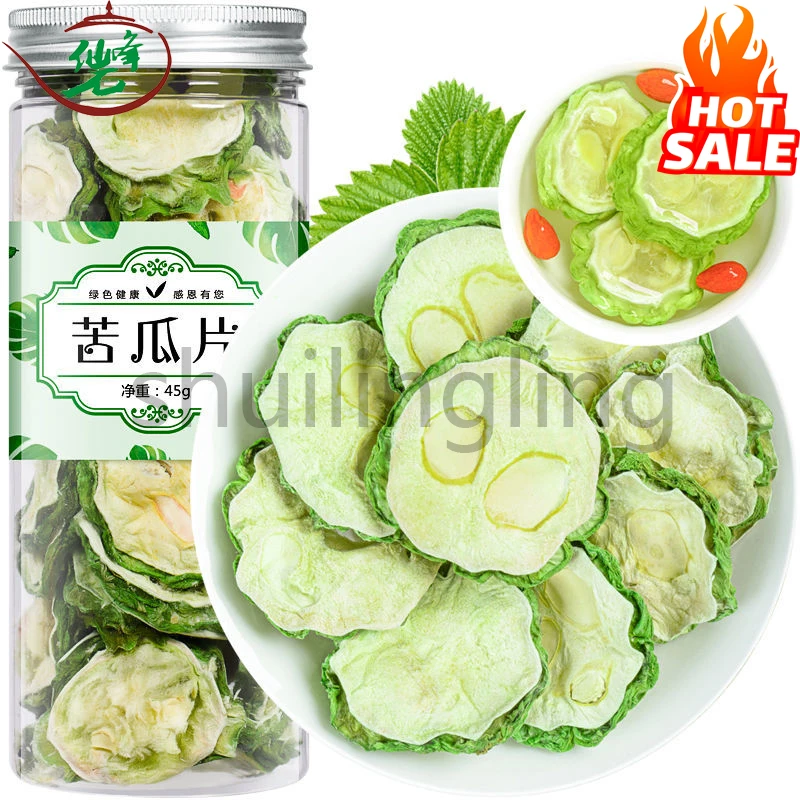 

Balsam Pear Tea Pure Balsam Pear Dry Selected Slice Thick Without Hollow Lotus Leaf Health Preserving Herbal Tea 45g/ Can Office