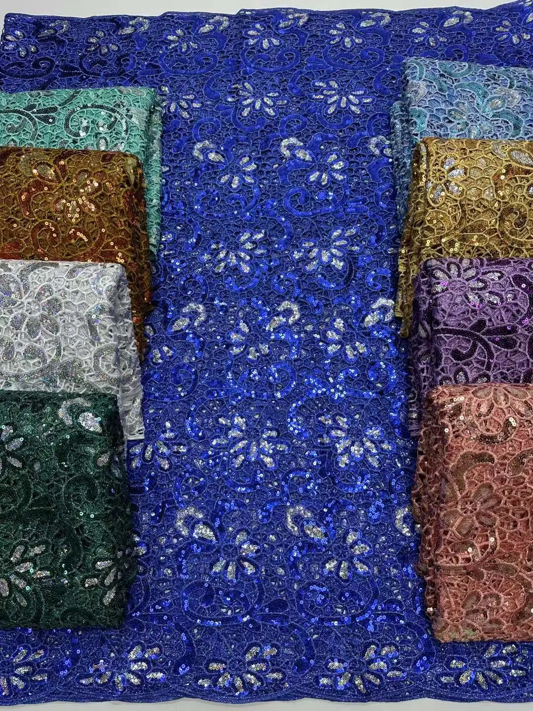 Золотая кружевная ткань нигерийский гипюр шнур 2024 Высококачественная